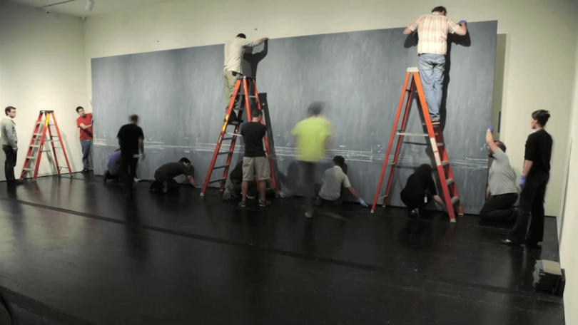 Cy Twombly’s Very Large TREATISE ON THE VEIL Being Installed in Time-Lapse