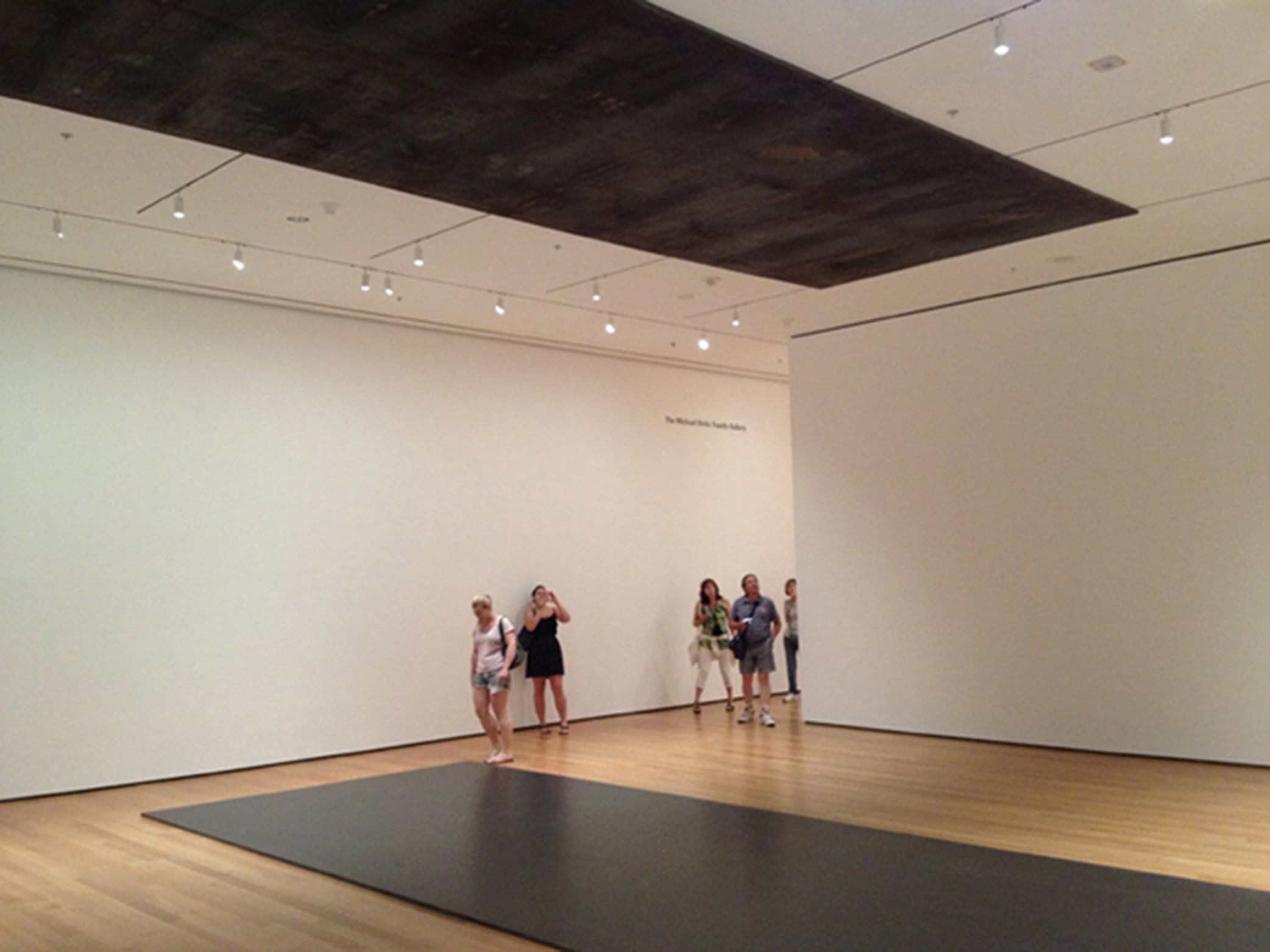 Richard Serra. Delineator. 1974-75. Installation view on fourth floor of MoMA’s Painting and Sculpture Galleries
